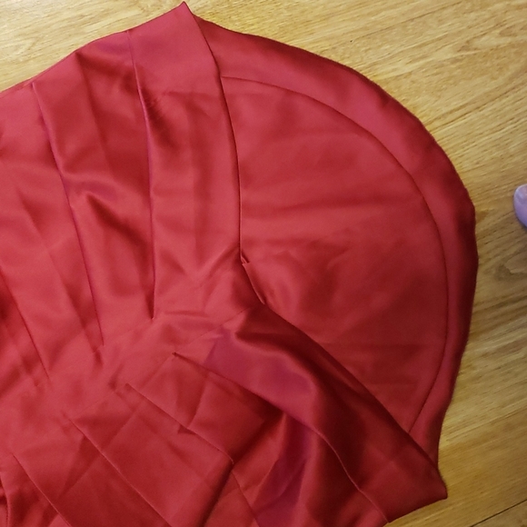 Marciano red silky strapless cocktail dress XS - Picture 3 of 4